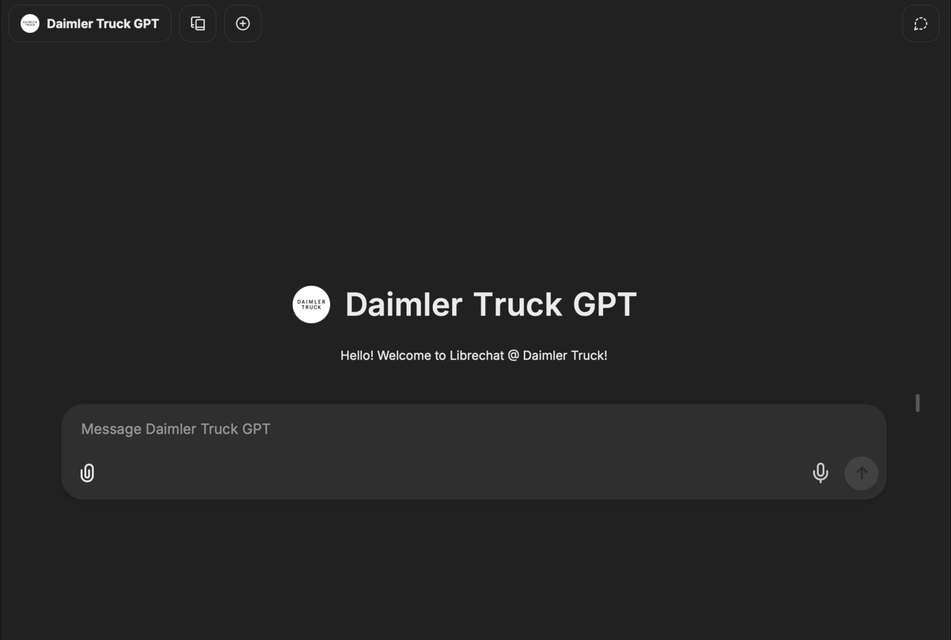 Daimler Truck AI platform LibreChat enterprise automation dashboard