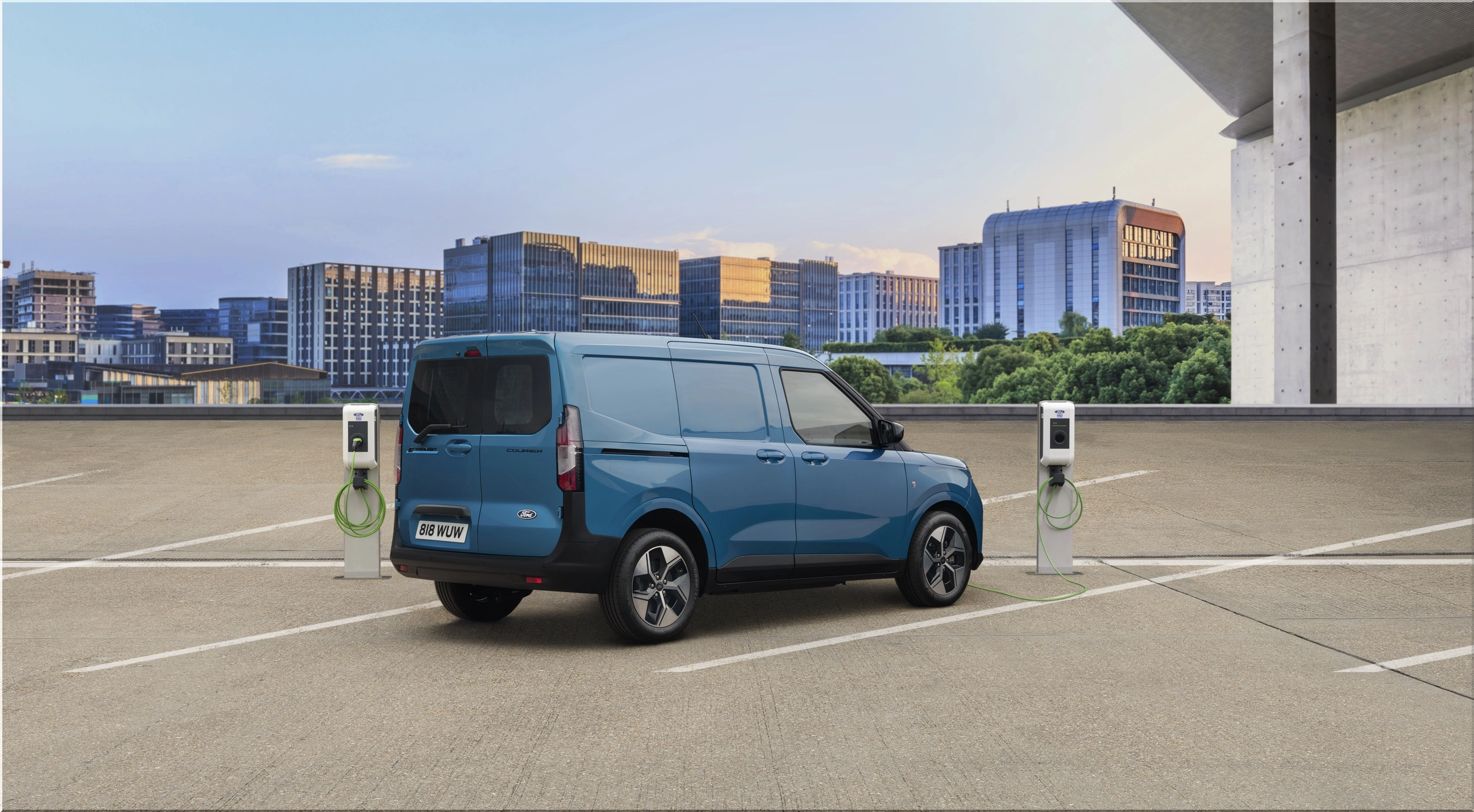 2026 Ford E-Transit Courier electric van in Europe
