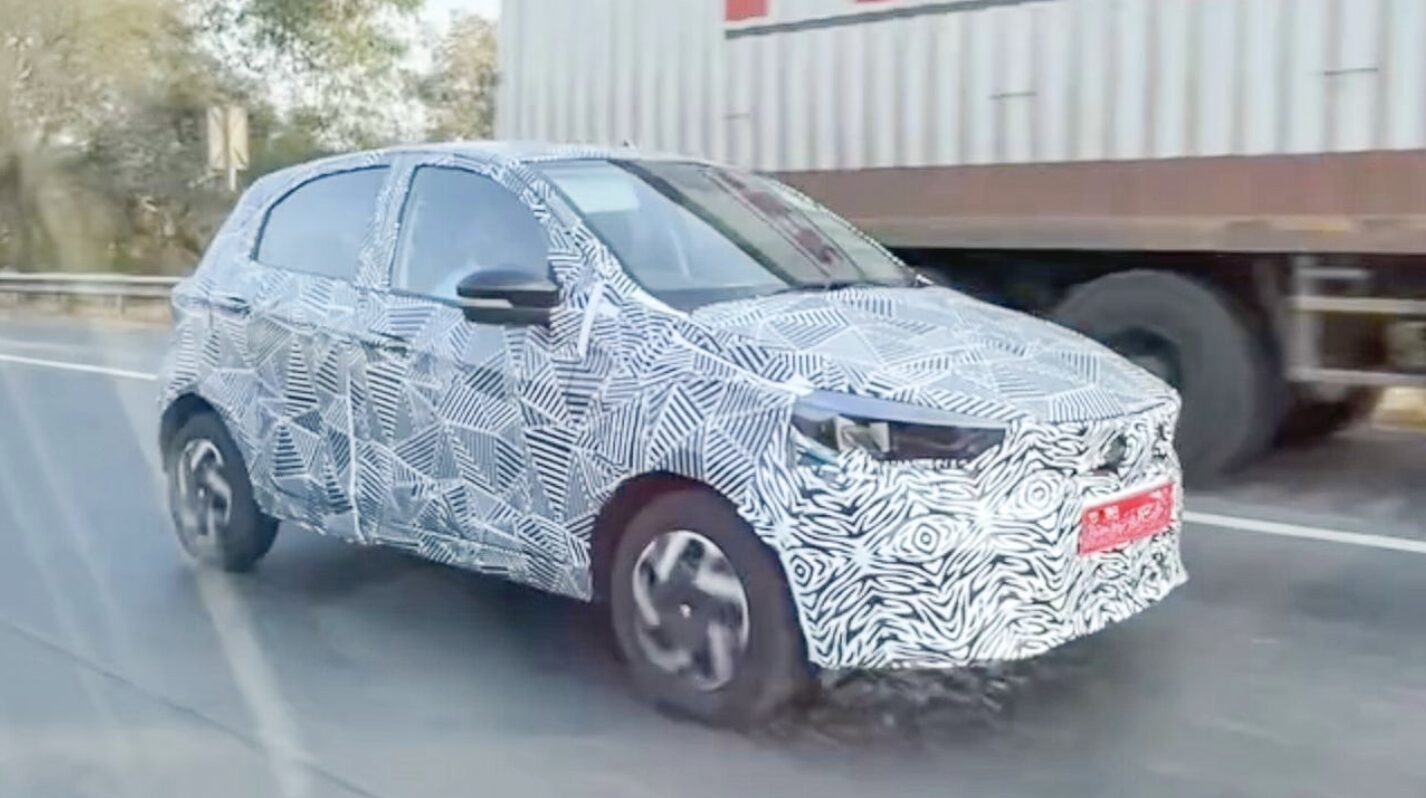 2026 Tata Tiago EV facelift test mule spotted on Indian roads