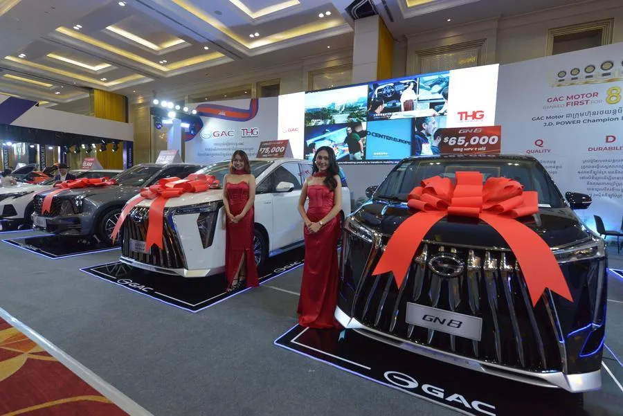 Cambodia Auto Show 2026 electric vehicles display in Phnom Penh