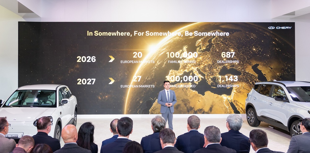 CHERY Targets 27 EU Markets and 1,143 Outlets by 2027