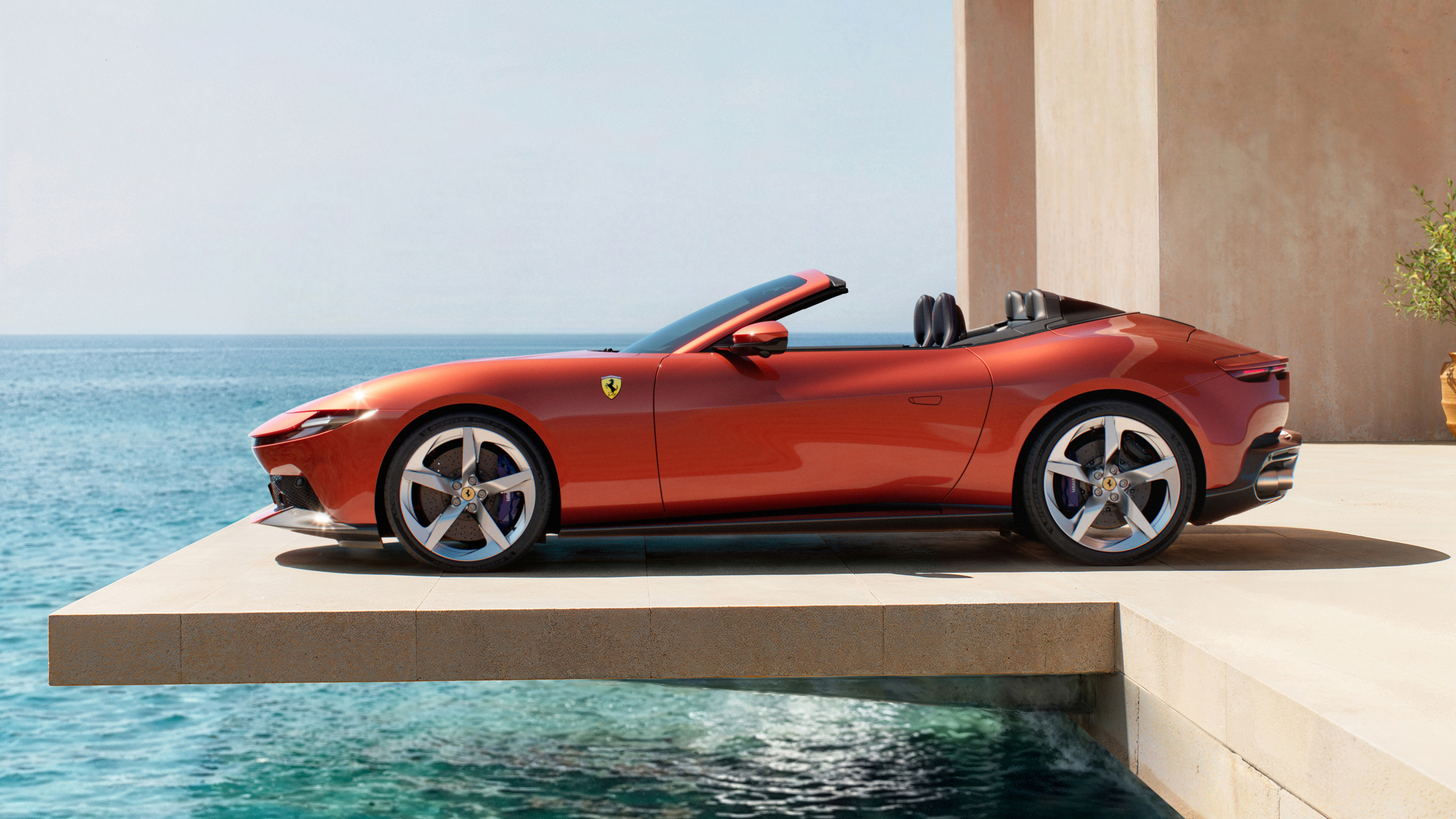 Ferrari Amalfi Spider convertible with twin turbo V8 and retractable soft top
