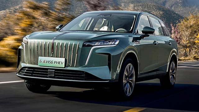 HONGQI Honghu hybrid platform showcased on HS6 luxury hybrid SUV