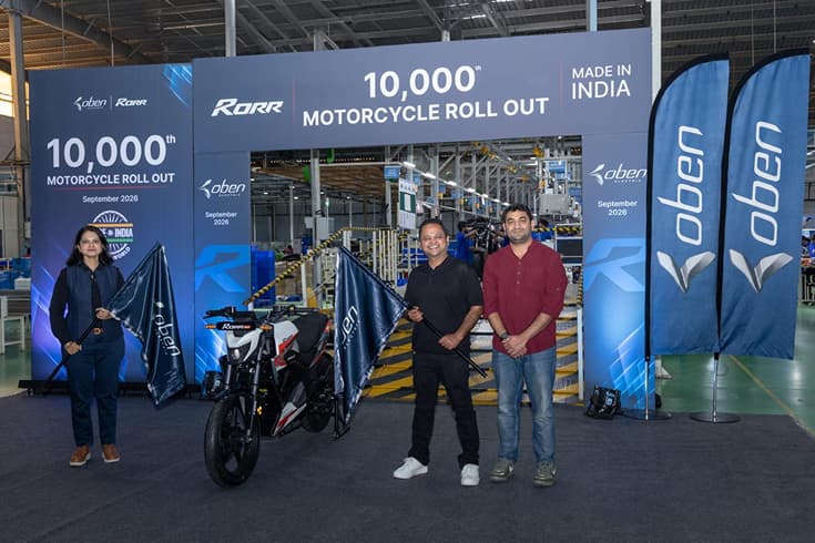 Oben Electric Hits 10,000th Rorr Motorcycle Production