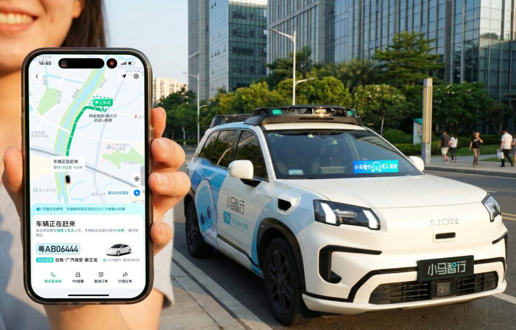 Pony.ai robotaxi WeChat integration enabling autonomous ride booking in Guangzhou