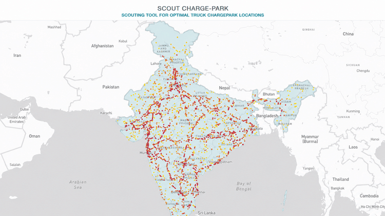 Scout Charge-Park Maps EV Truck Charging Sites Across India