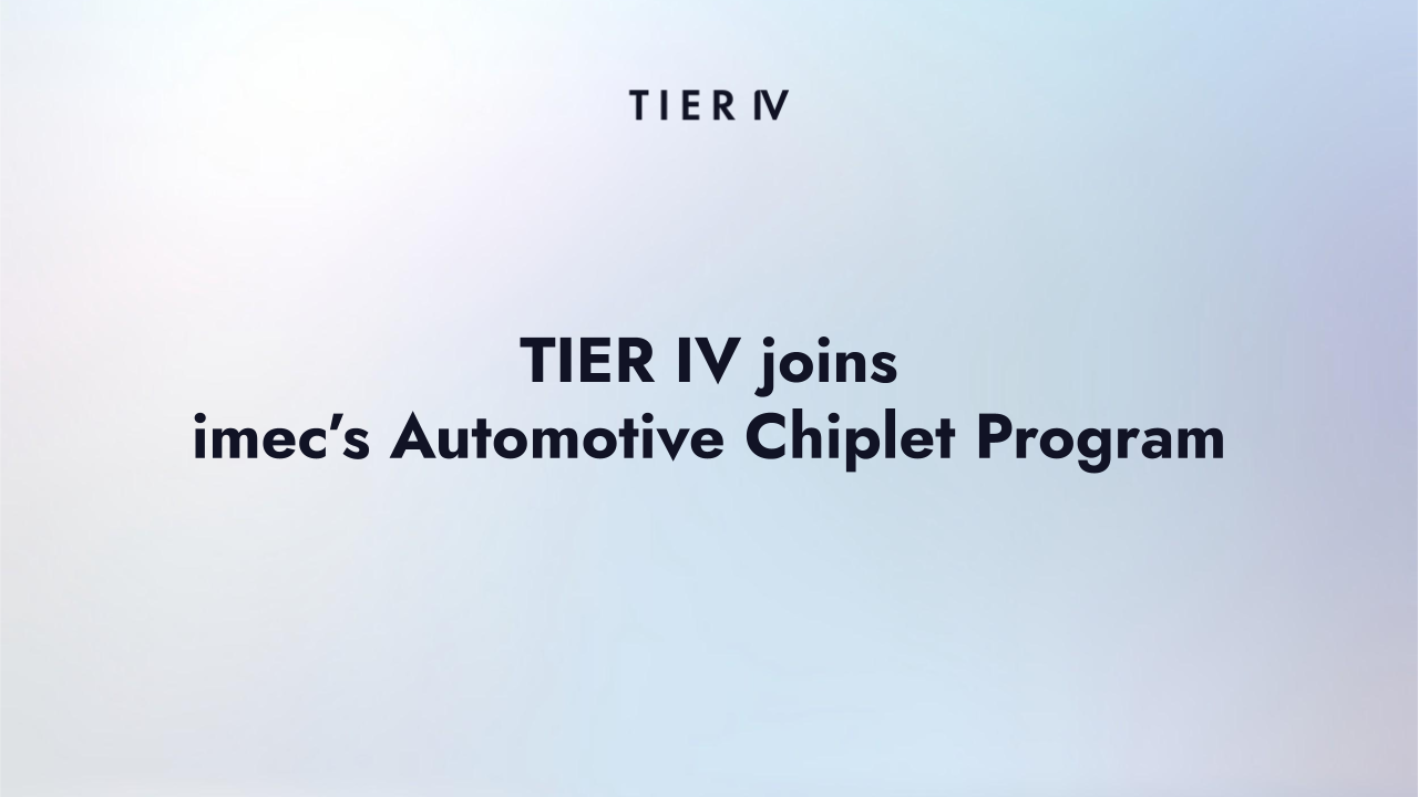 Tier IV Automotive Chiplet Program participation for scalable autonomous driving
