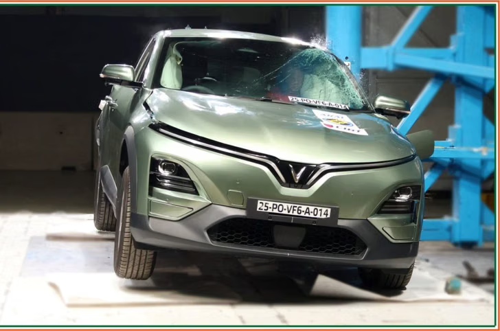 VinFast VF6 Bharat NCAP safety rating crash test performance