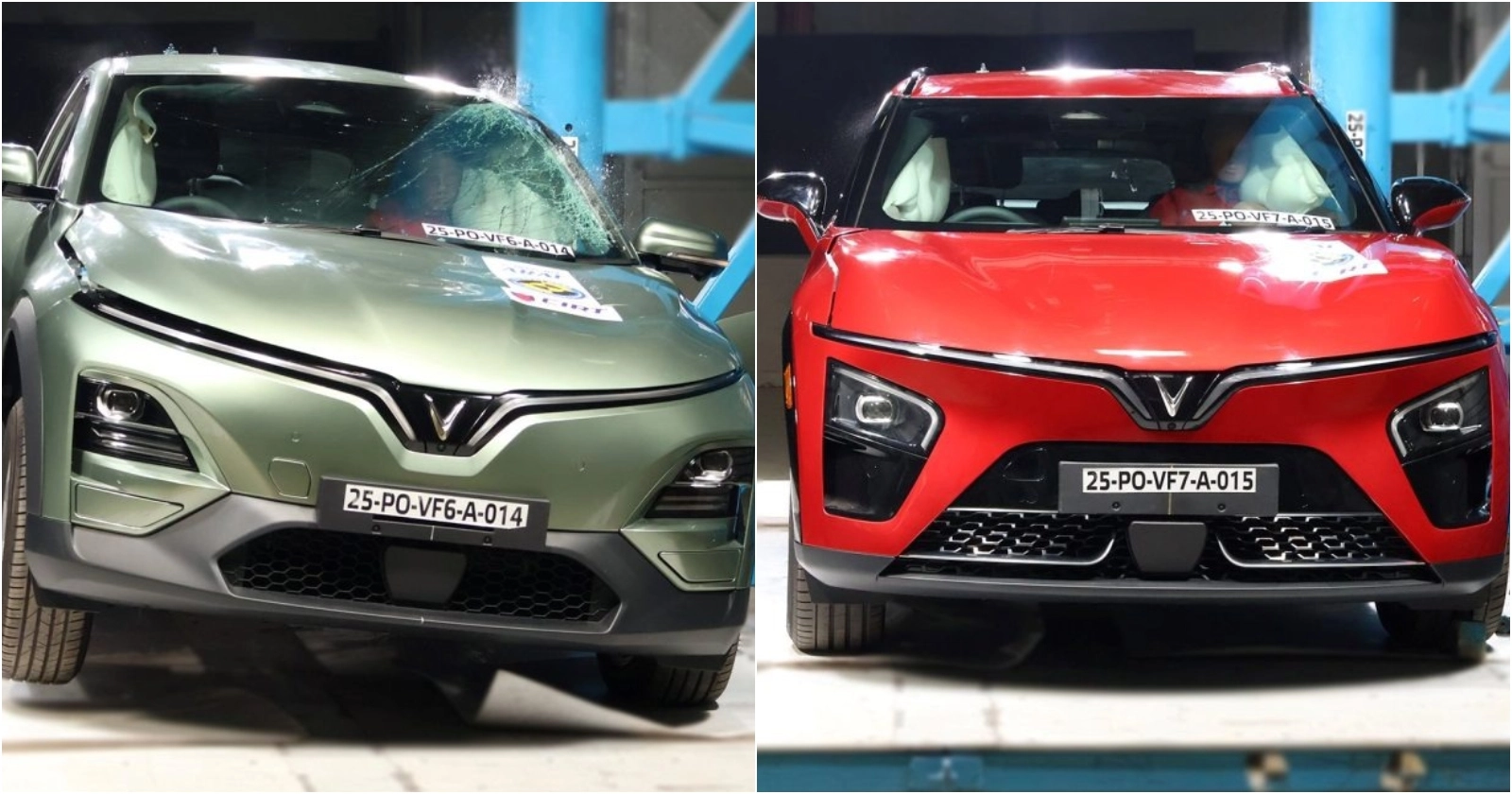 VinFast VF 6 and VF 7 electric SUVs Bharat NCAP safety test