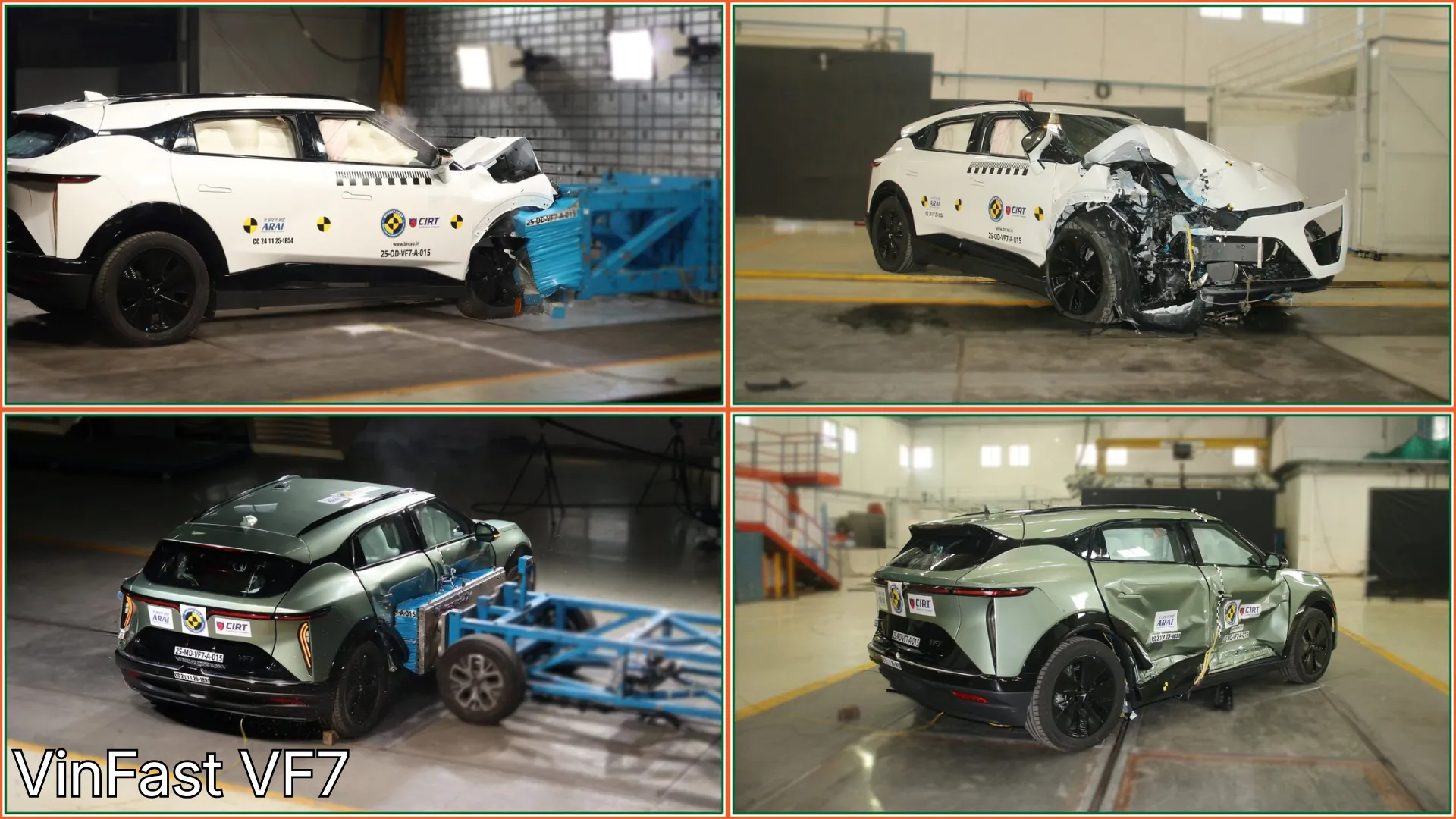 VinFast VF7 Bharat NCAP crash test safety rating