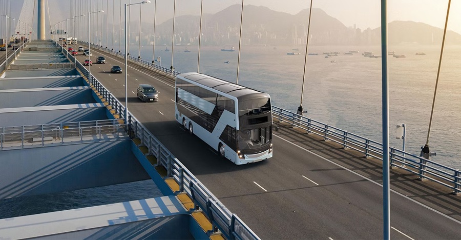 Volvo BZL DD Electric Debuts as New Tri-Axle Bus in Hong Kong